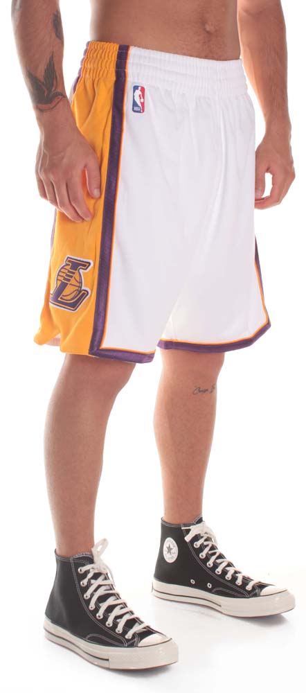  Mitchell & Ness Shorts Authentic Los Angeles Lakers 09 Mitchell E Ness Uomo Bianco
