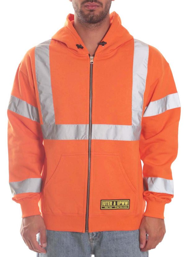 Iuter felpa U.P.W.W. Fib Zip Hood reflective orange