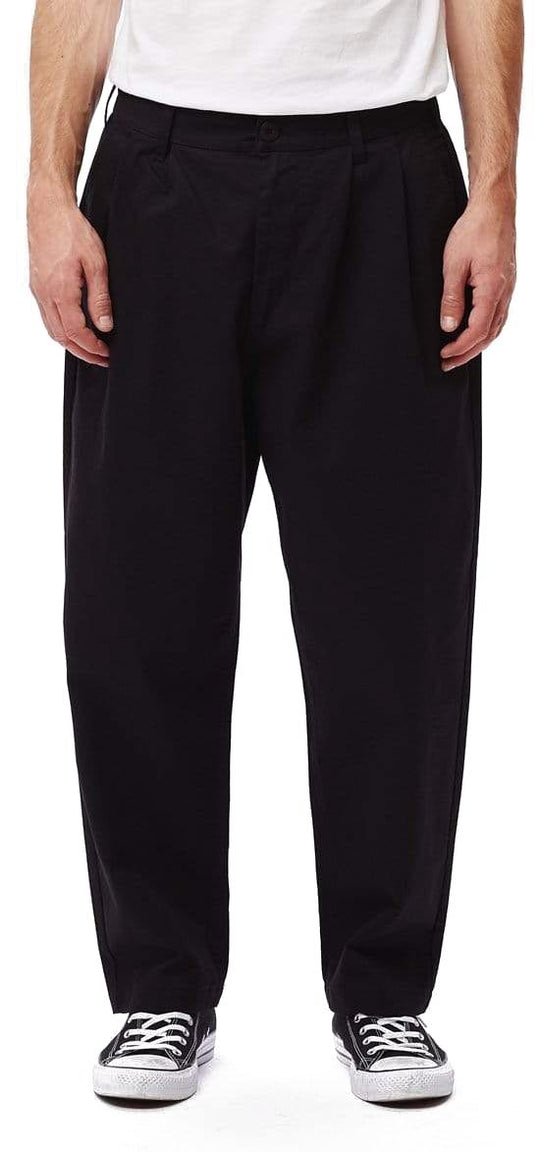  Obey Pantaloni Fubar Pleated Pant Black Uomo Nero