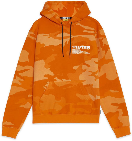  Iuter Felpa Camo Hoodie Orange Uomo Arancione