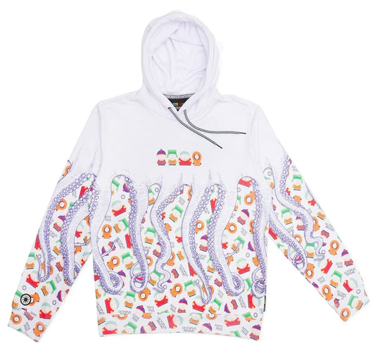  Octopus Felpa South Park Hoodie Sweatshirt White Uomo Bianco