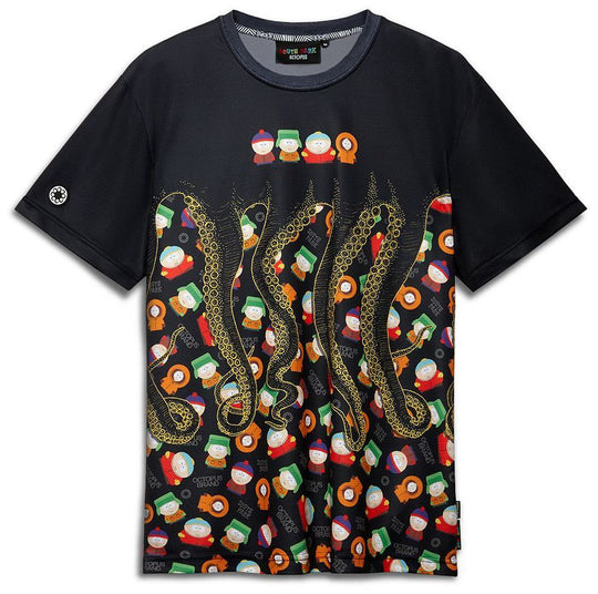  Octopus T-shirt South Park Tee Black Uomo Nero