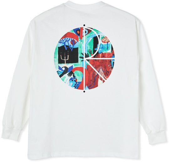  Polar T-shirt Moth House Fill Logo Longsleeve White Polar Skate Co. Uomo Bianco
