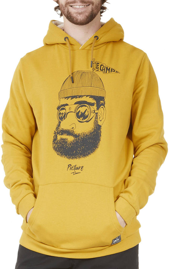  Picture Felpa Pinecliff Plush Hoodie Safran Uomo Giallo