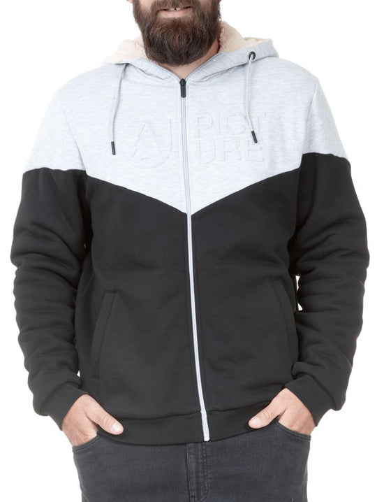  Picture Felpa Basement Plush Zip Hoodie Black - Uomo Nero