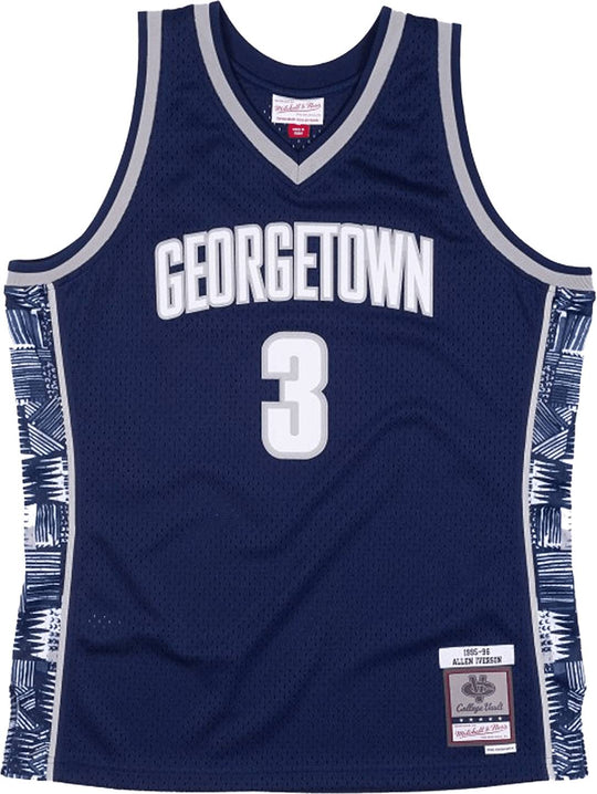  Mitchell & Ness Canotta Swingman Jersey Allen Iverson 95-96 Georgetown Mitchell E Ness Uomo Blu