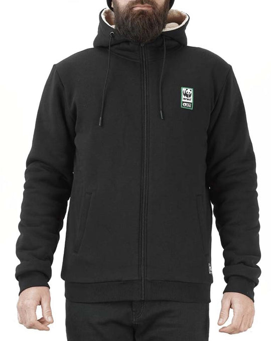  Picture Felpa Wwf Plush Zip Hoodie Black Uomo Nero