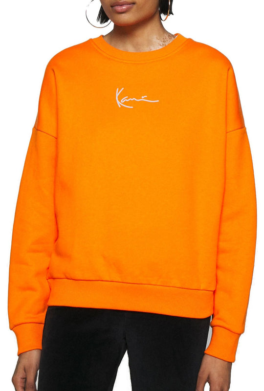  Karl Kani Felpa Small Signature Crew Orange Donna Arancione