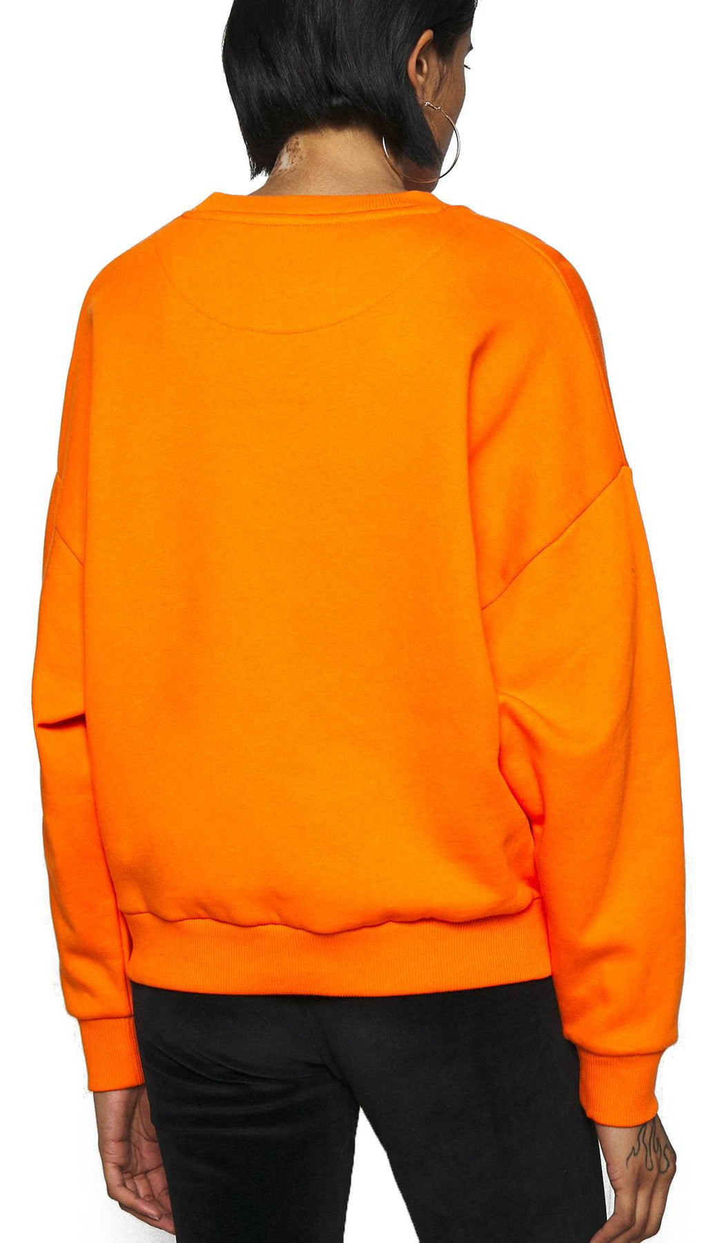 Karl Kani Felpa Small Signature Crew Orange Donna » ModeOn Streetwear