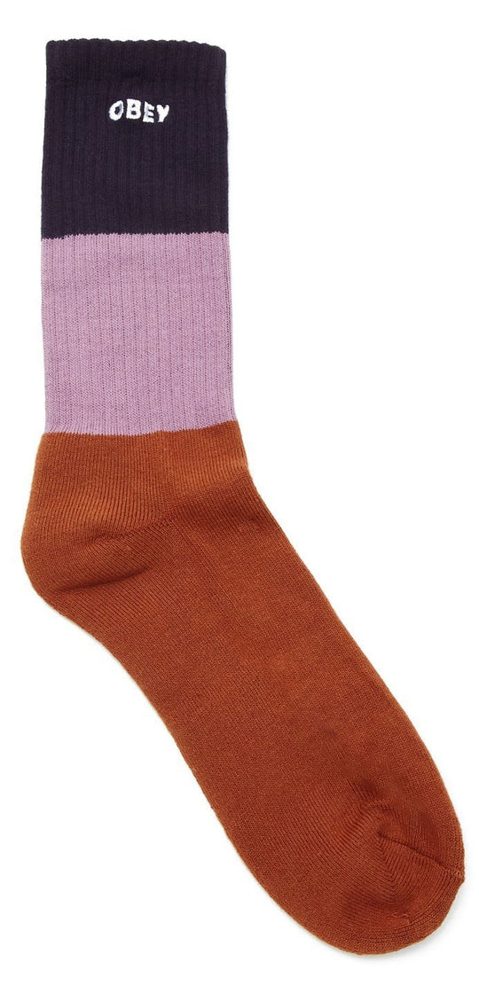  Obey Calze Milton Socks Auburn Multi Uomo Multicolore