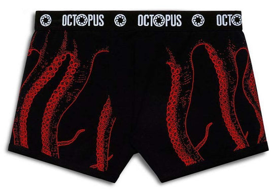 Octopus Boxer Outline Black Red Uomo Rosso