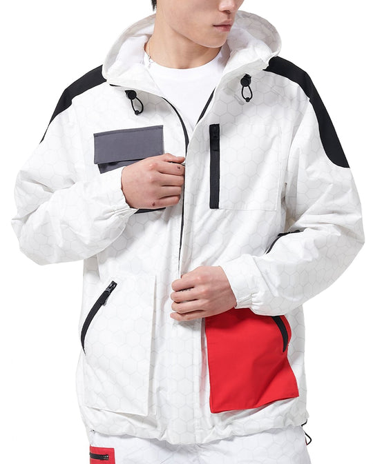  Dolly Noire Giacca White Soldier Full Zip Jacket Uomo Bianco