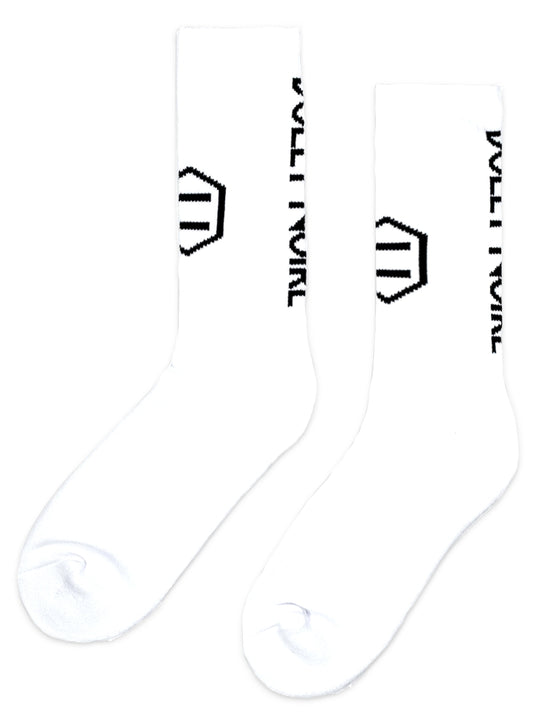  Dolly Noire Calze Vertical Logo Socks White Uomo Bianco