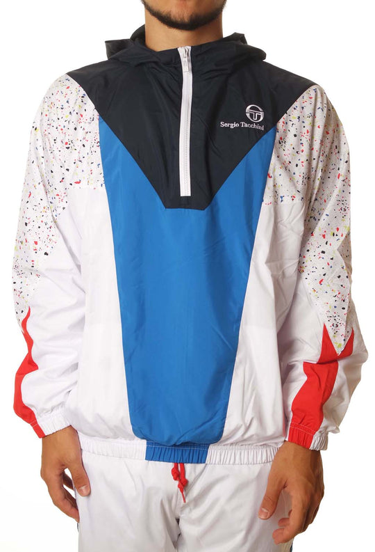  Sergio Tacchini Giacca Coltan Track Top Half Zip Terrazzo White Uomo Bianco
