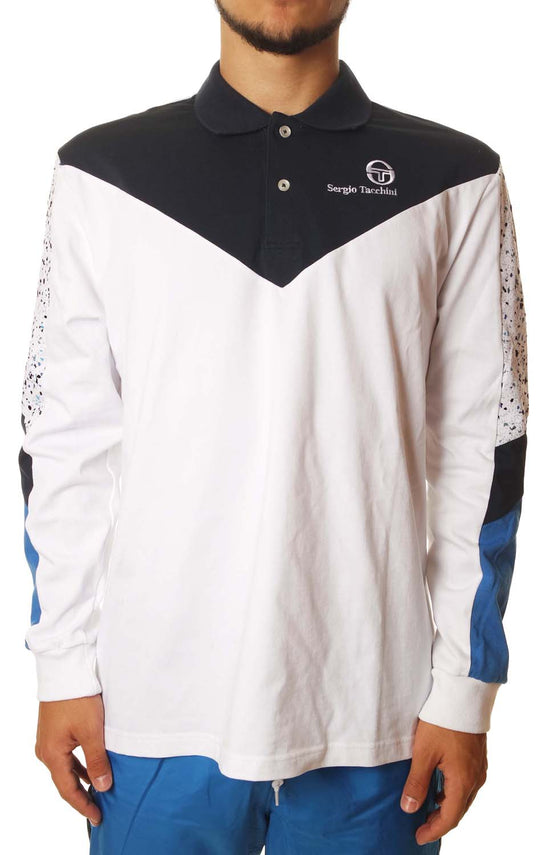  Sergio Tacchini Maglia Copper Polo Terrazzo White Uomo Bianco