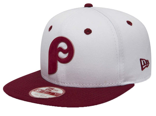  New Era Cappello Flock Snapback Mlb Philadelphia Phillies Uomo Bianco